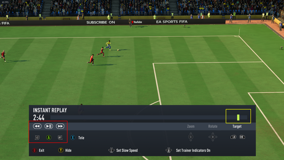 buttons for instant replays in FIFA 22