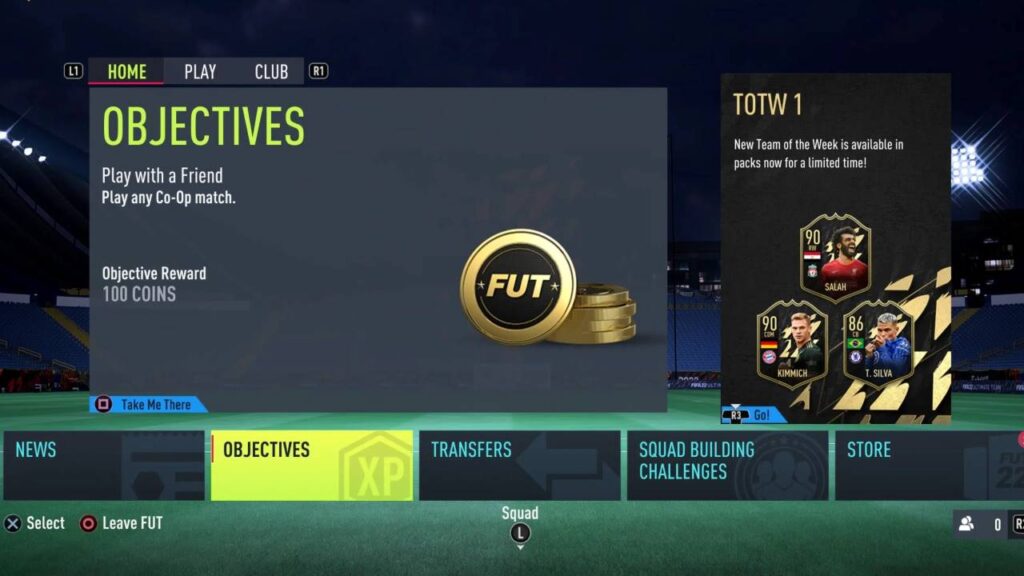 FUT Objectives in FUT 22