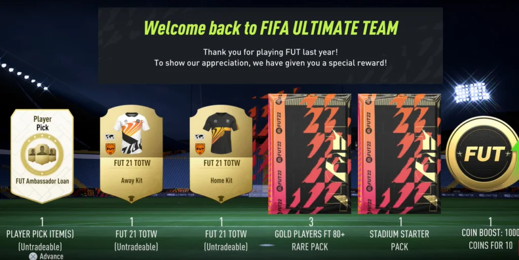 “Welcome to FUT” objective in FUT 22
