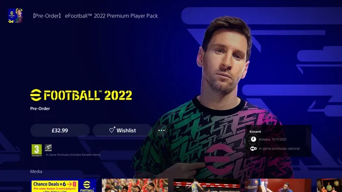eFootball 2022 Premium Player Pack Pre Order bundle costs