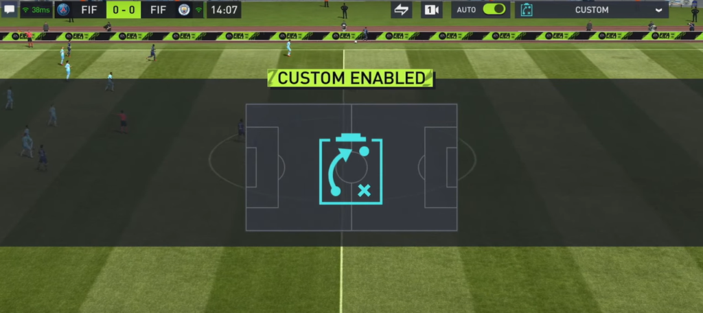 Custom enabled tactics in FIFA mobile 22 Manager Mode
