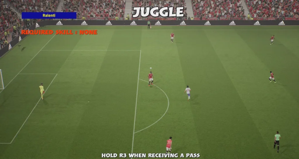 Pogba with the ball up in eFootball 2022 game