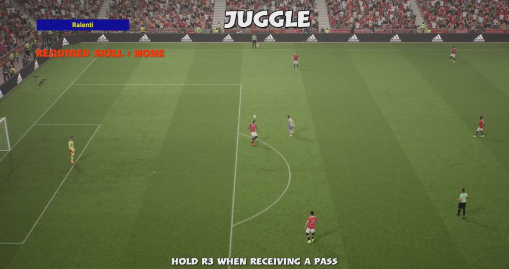 Pogba juggles the ball up in eFootball 2022 game