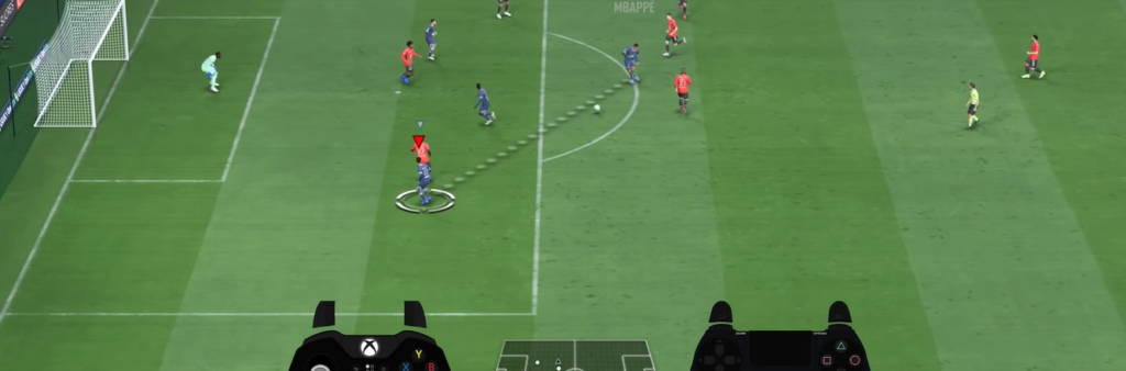 Mbappe passes to Neymar in FIFA 22