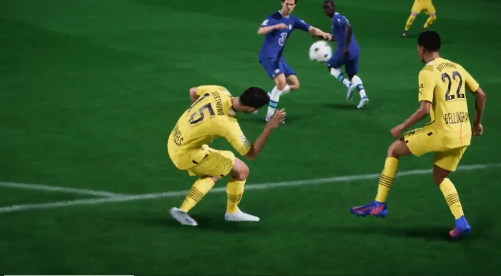 Player reactions phyics in FIFA 23