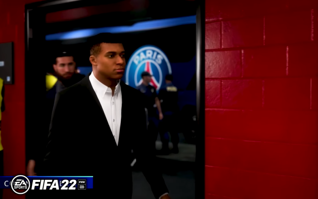 Players arrival at a stadium in FIFA 22