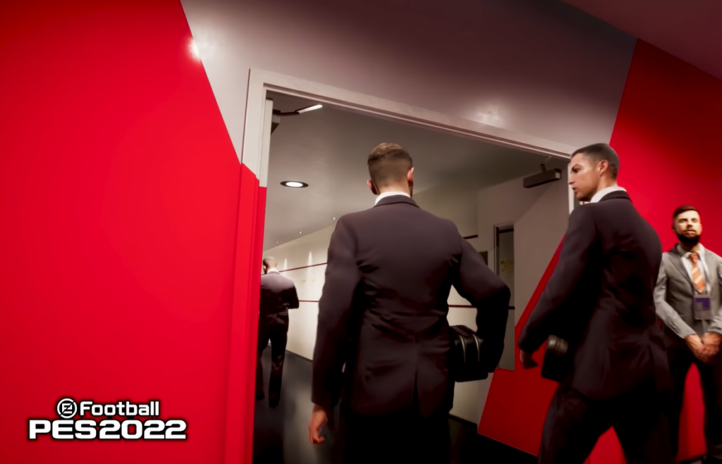 Players arrival at a stadium in PES 2022