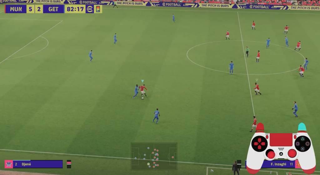 Complete shoulder charge in eFootball 2022