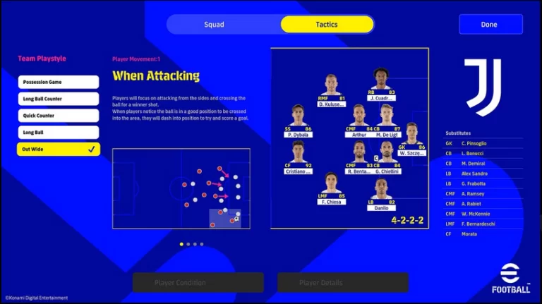 eFootball 2022 Team Playstyles