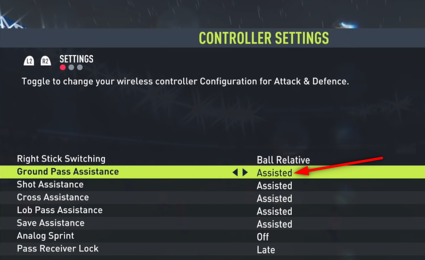 ground pass assistance in FIFA 22