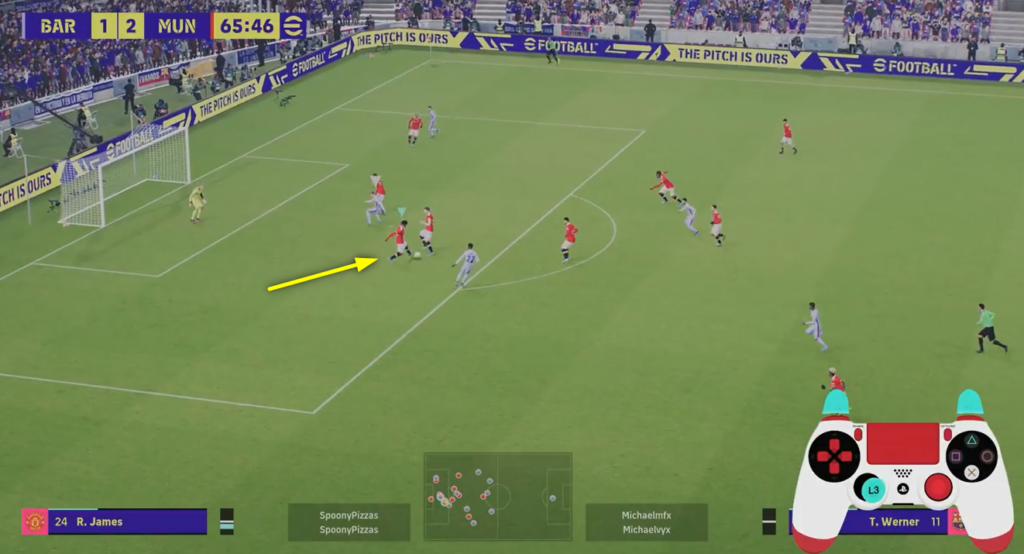 move player positioning to block pass or shot in eFootball 2022
