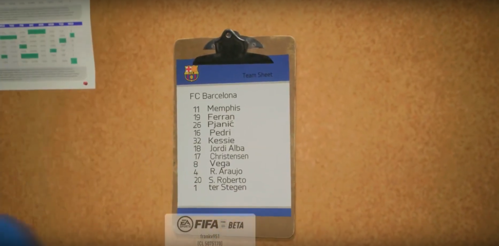 Barcelona squad inside FIFA 23 Beta