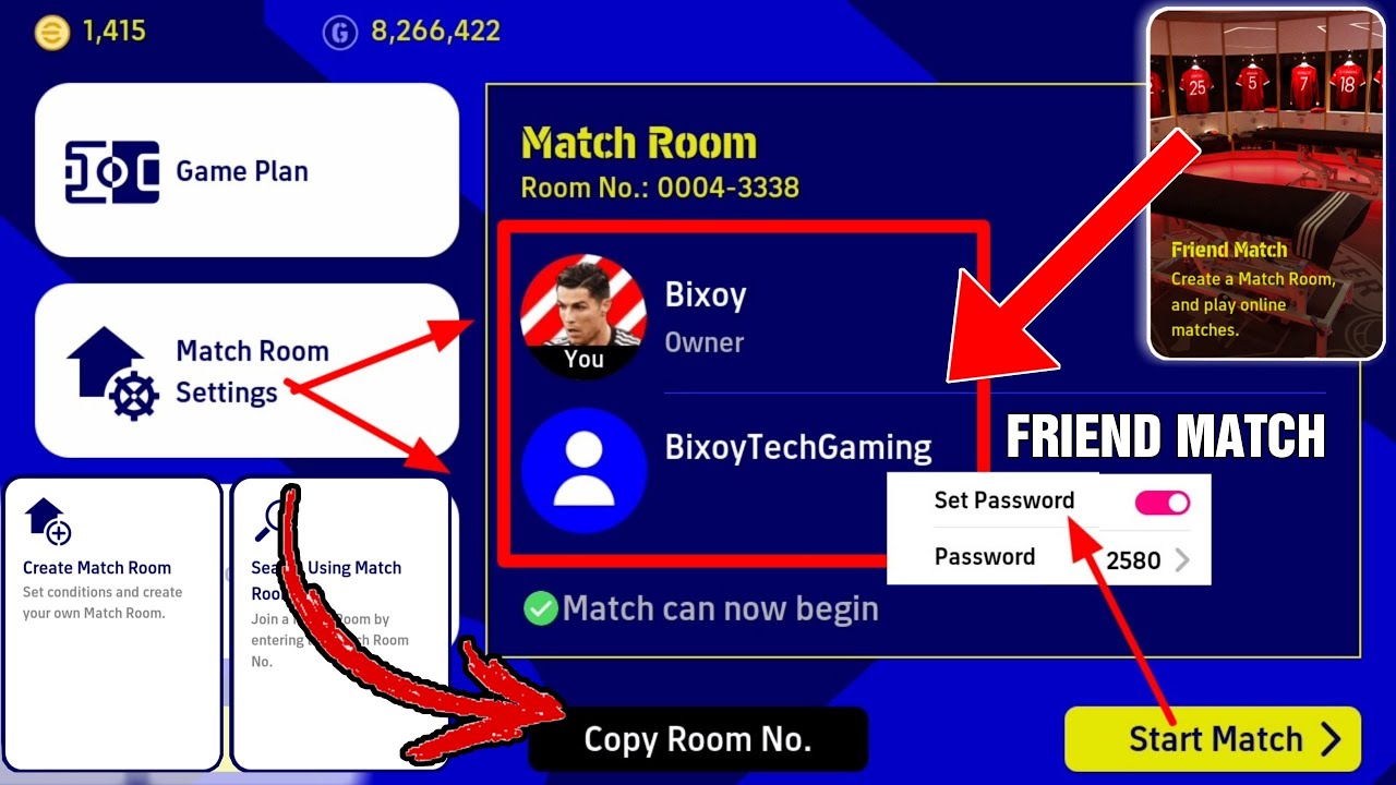 How to Create or Join Friend Match Mode or eFootball Multiplayer 2022