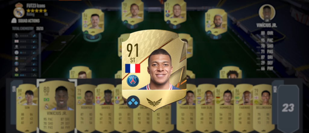 Kylian Mbappe's diamond elements in FIFA 23 Chemistry System