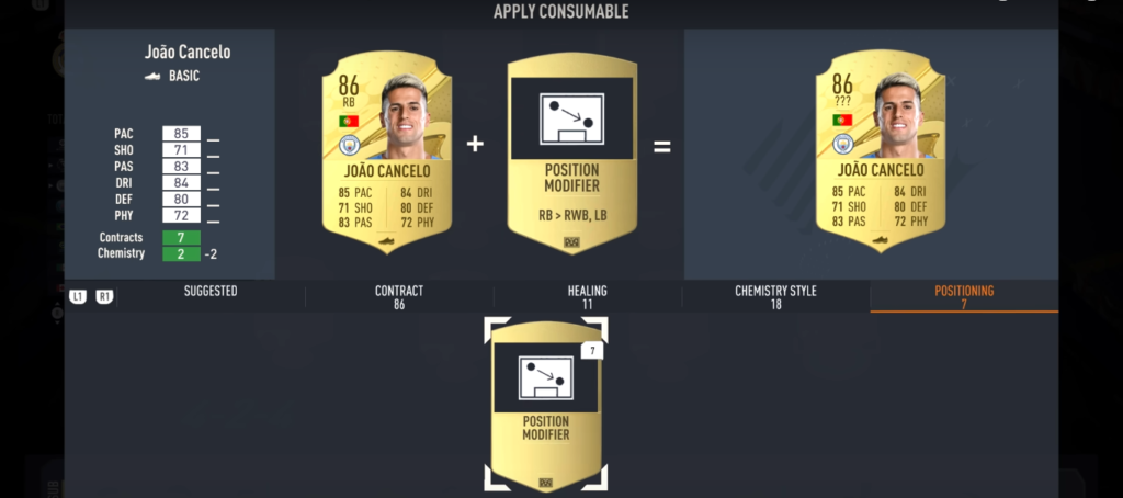 FUT 23 Position Modifiers