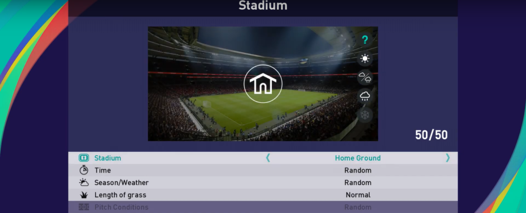 Home Ground selection in PES 2021