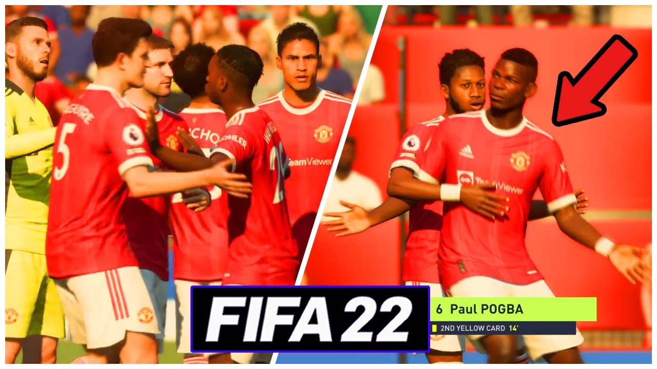 Pual Pogba reaction after a yellow in FIFA 22