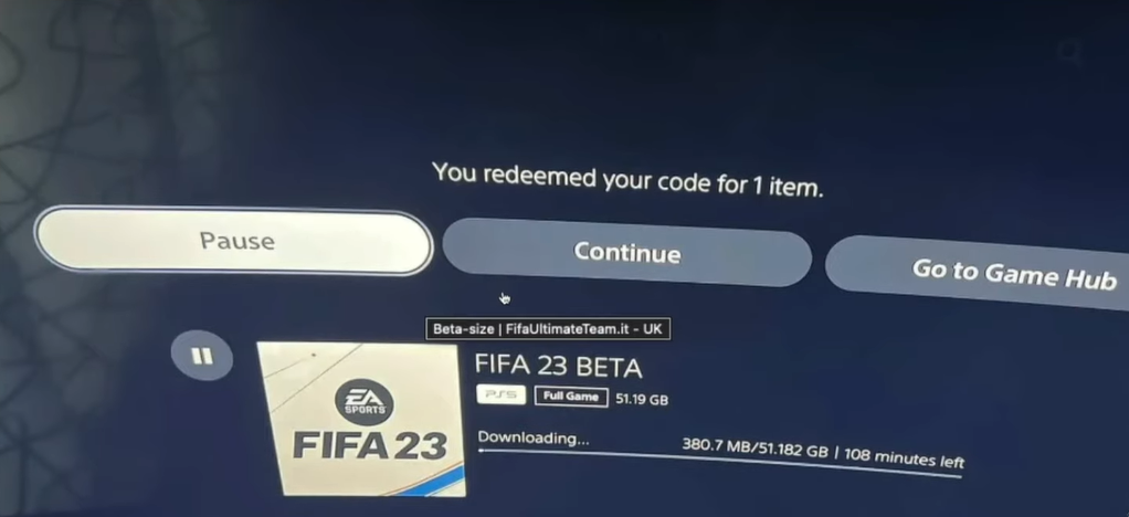 Redeem and Download FIFA 23 Beta