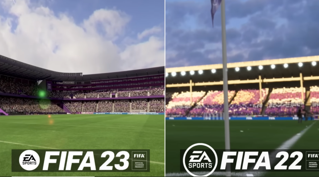 Stadium in in FIFA 23 vs FIFA 22