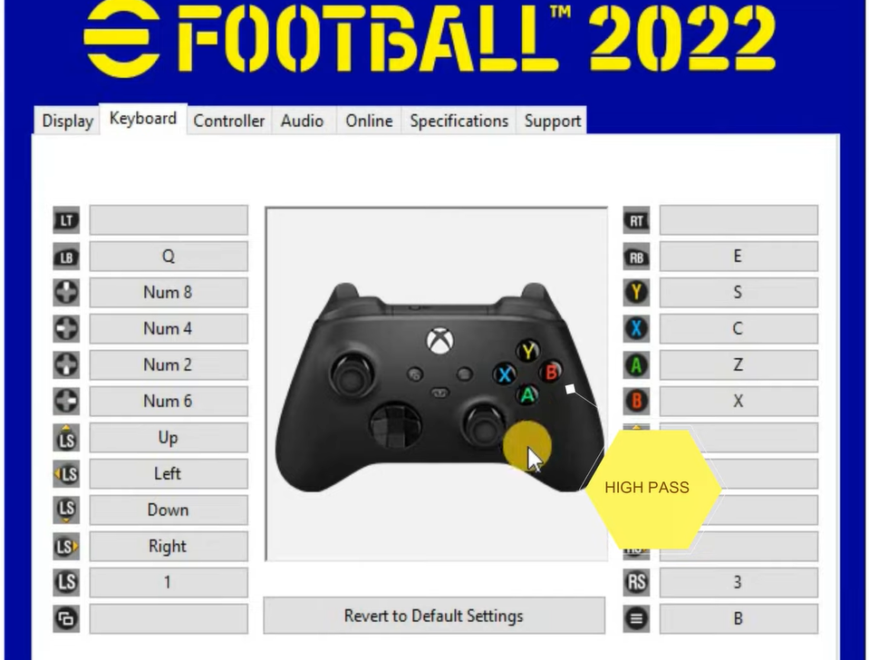 eFootball 2022 control