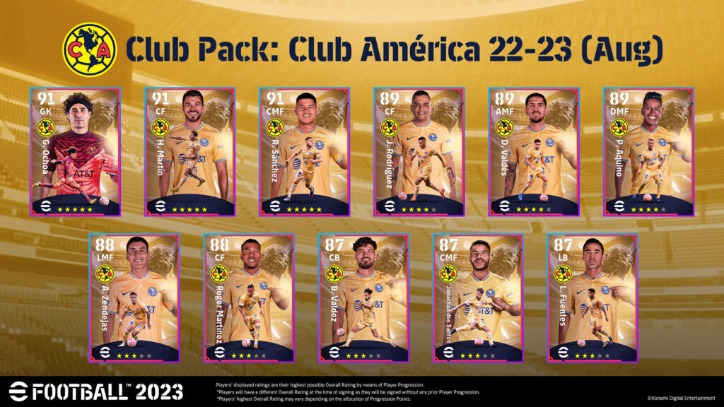 efootball2023 Club América Club pack