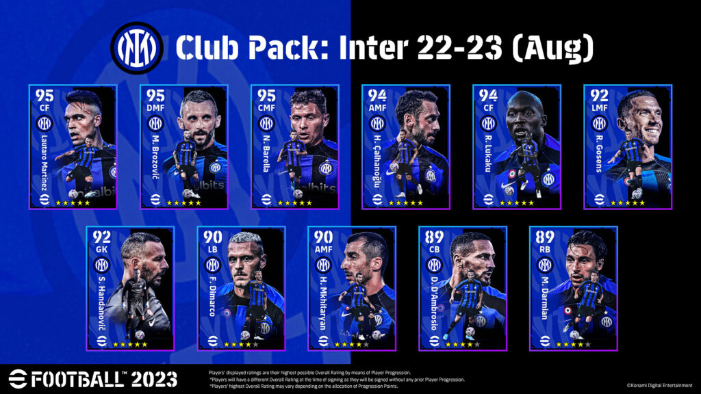 eFootball 2023 Inter Milan club pack