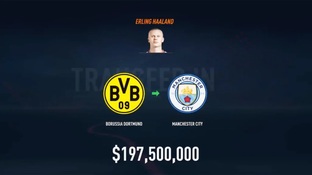 Erling Haaland transferred to Man City in FIFA 23 Career Mode