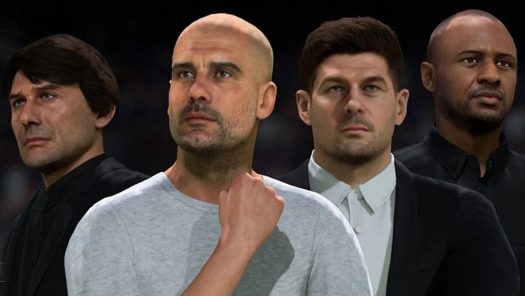 Pep, Frank, Conte, and Patrick in FIFA 23