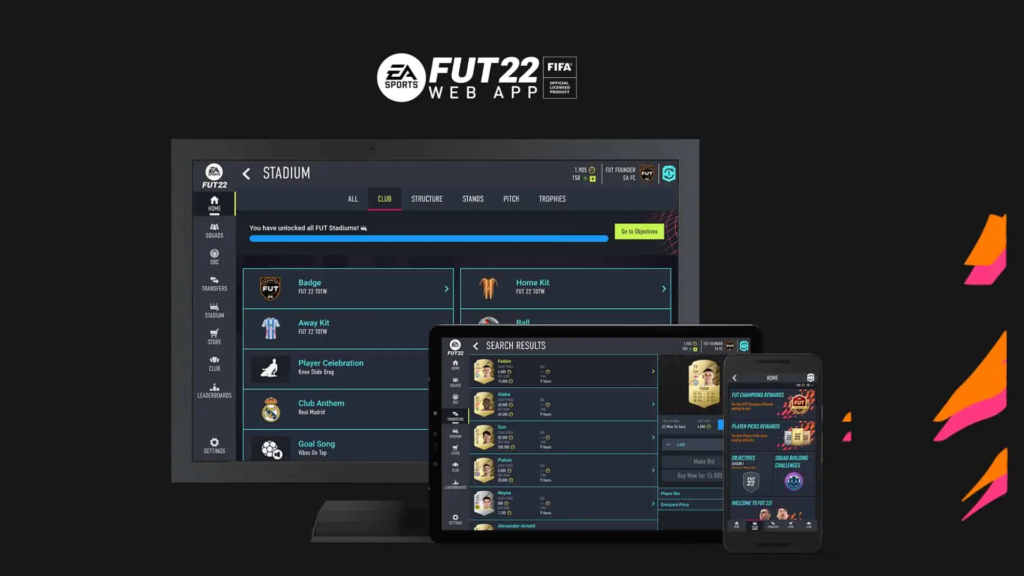 FUT 22 web app