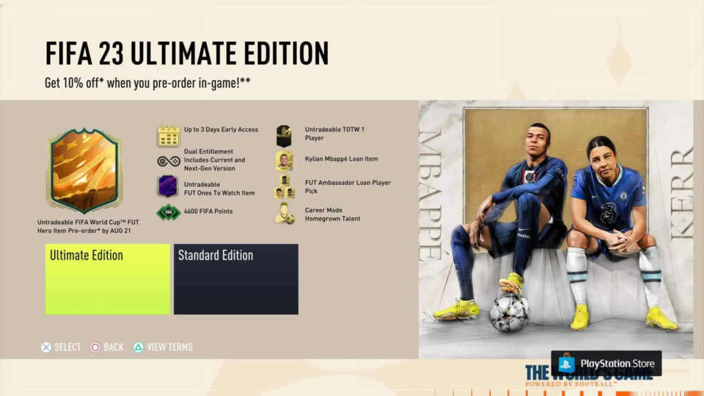 FIFA 23 Pre Order Bonus for FIFA 23 Ultimate edition