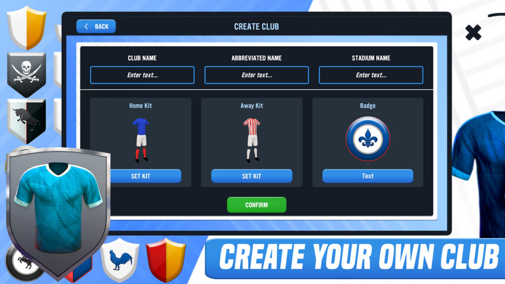 Create your own football club in Soccer Manager 2023