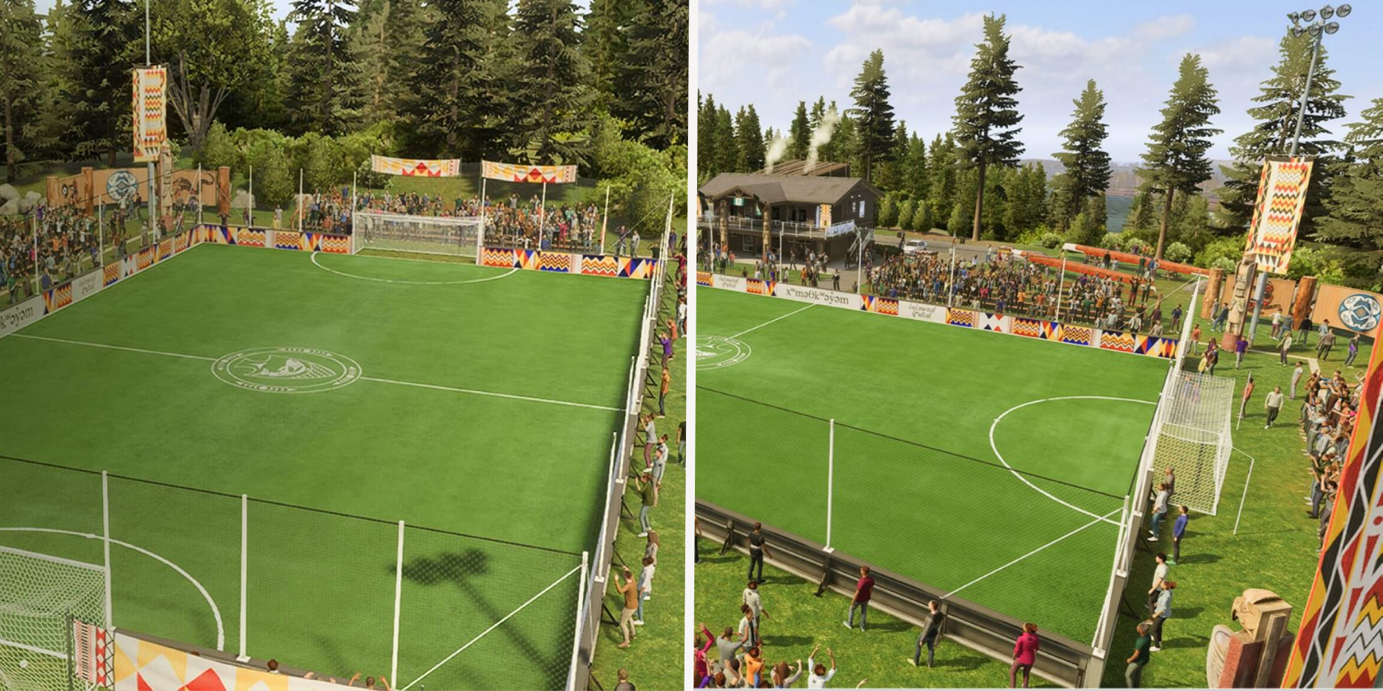 Musqueam field is a fictional representation of Musqueam’s real-life soccer in FIFA 23 VOLTA FOOTBALL