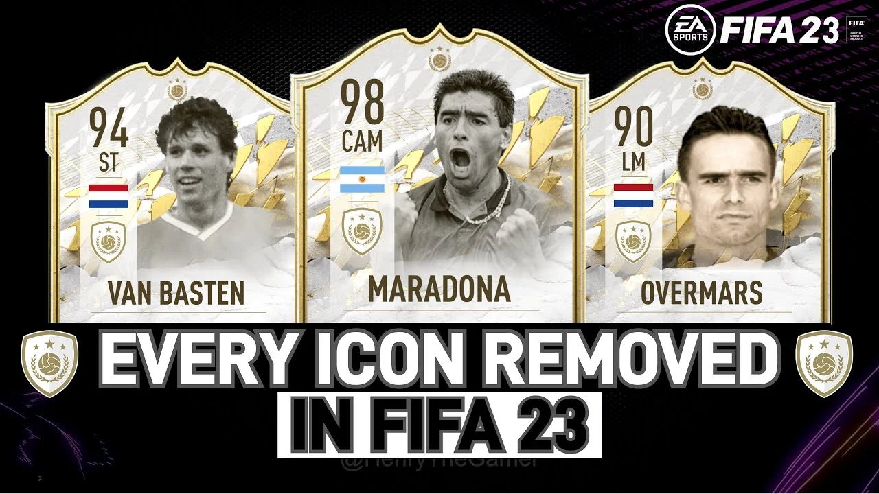 all icons or legends not in FIFA 23