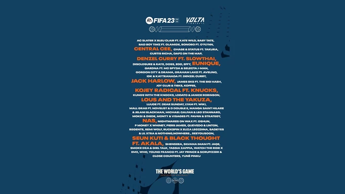 All 52 street-level vibe tracks of the VOLTA FOOTBALL Soundtrack in FIFA 23