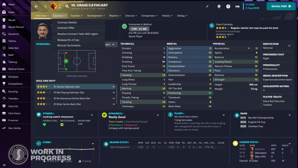 The new ‘Discuss New Contract with Agent’ option in Football Manager 2023