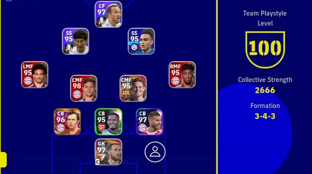 eFootball 2023 3-4-3 Formation