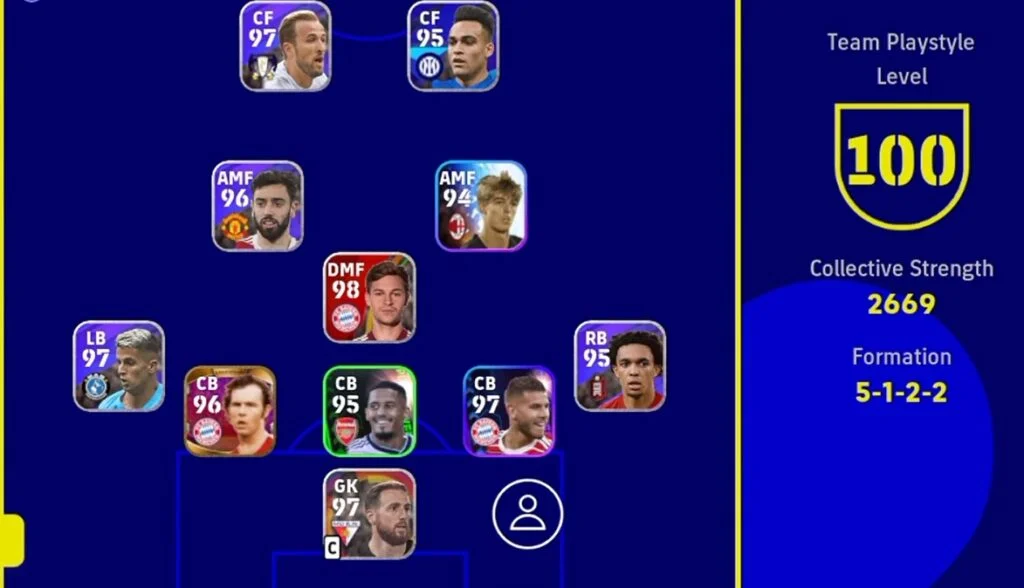 eFootball 2023 5-1-2-2 Formation