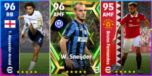 T. Alexander-Arnold, Bruno Fernandes, and W. Sneijder feature as eFootball 2023 Epic Players