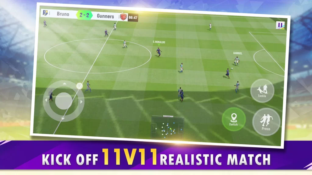Realistic 11V11 match on Total Football