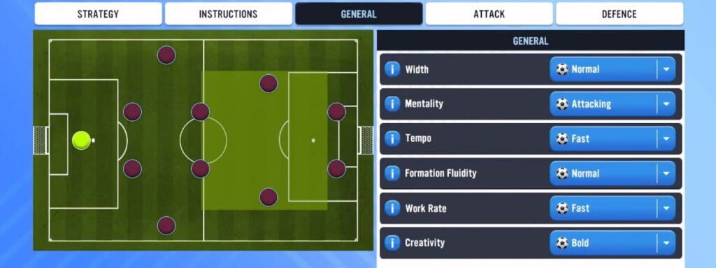 Soccer Manager 2023 4 2 2 2 General tactics