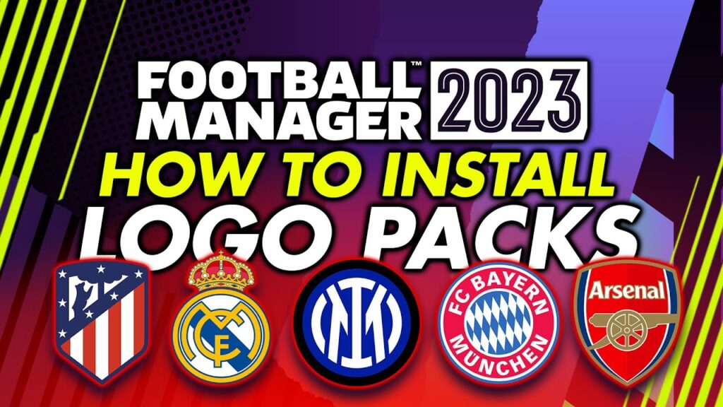 how to extract and install logo packs on Football Manager 2023
