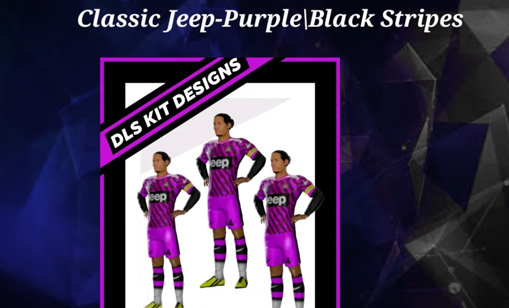 Classic Jeep Purple and Black Stripes Kits