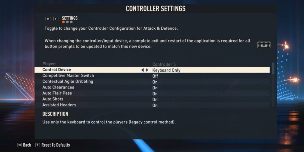 FIFA 23 Controller Settings