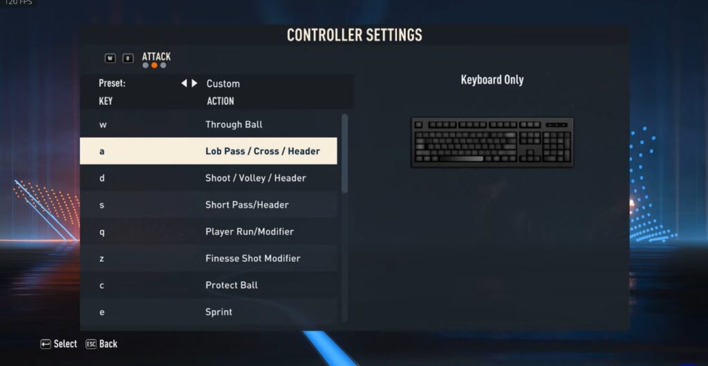 FIFA 23 Controller Settings for Attack