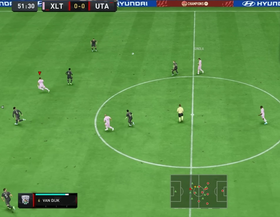 Ginola plays a long through ball to Mbappe on FIFA 23