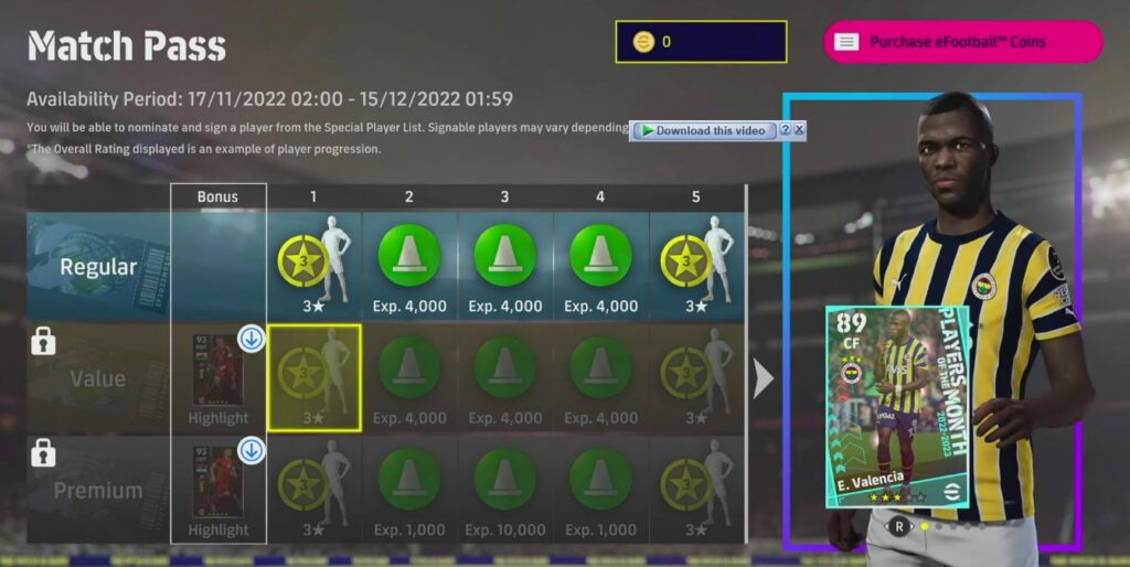 Match Pass in eFootball 2023