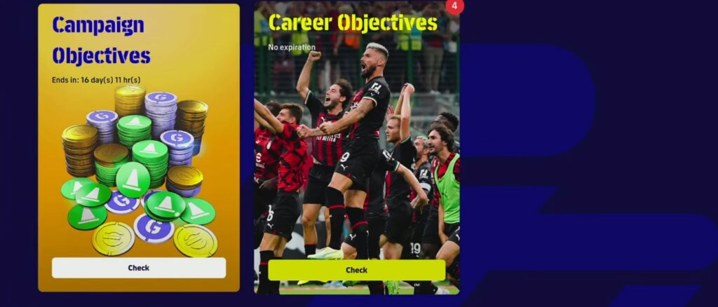 Career objectives, and campaign objectives in eFootball 2023