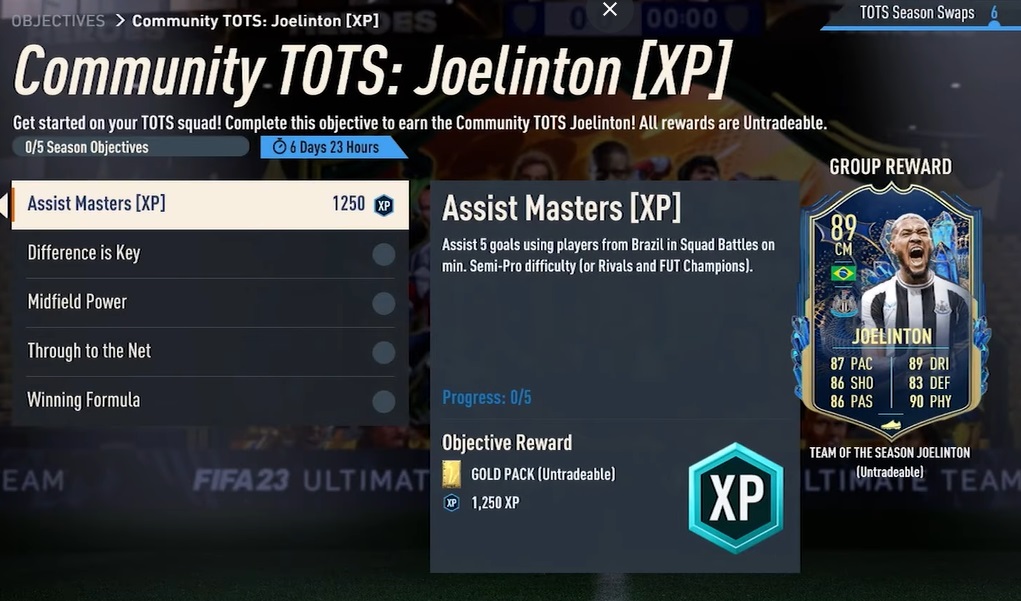 FIFA 23 Joeliton Objective Assist Master