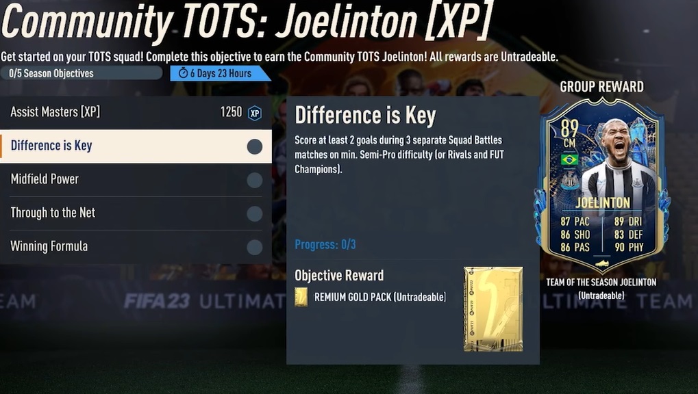 FIFA 23 Joeliton Objective Difference is key