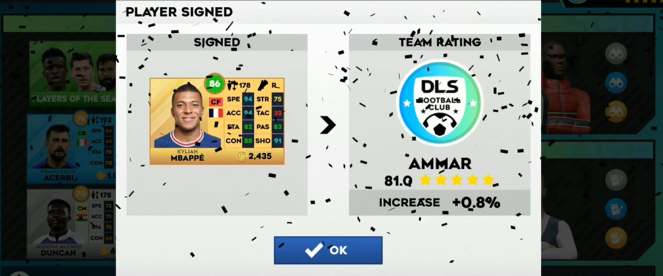 Kylian Mbappe signed as a legendary player in DLS 23